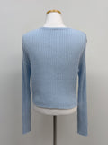 Spen Symbol Ribbed Crop Cardigan