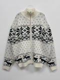 Nordic Cowichan Overfit Knit Zip-up