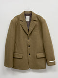 [wool50%/unisex] Himer Wool 3 Button Overfit Blazer Jacket