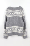 Snowflake Nordic Knit Zip-up