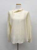 Charming Tie Puff Blouse