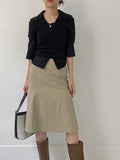 Pearl off-shoulder half T-shirt
