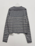 [Plan] Stripe Sailor Raglan Collar Knit