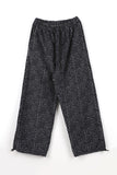 Fleece leopard banding pants