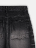 Deep Brush Biker Wide Denim