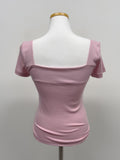 Rie RIb Square Neck Short Sleeve T-Shirt