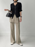 [Long sleeve ver.] Roman Tie V-neck Blouse