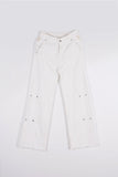 white snap denim
