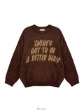 Soft Brush Lettering Round Knit
