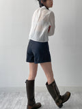Spring Roll Up Cotton Shorts