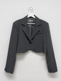 Tulip one-button loose fit crop jacket