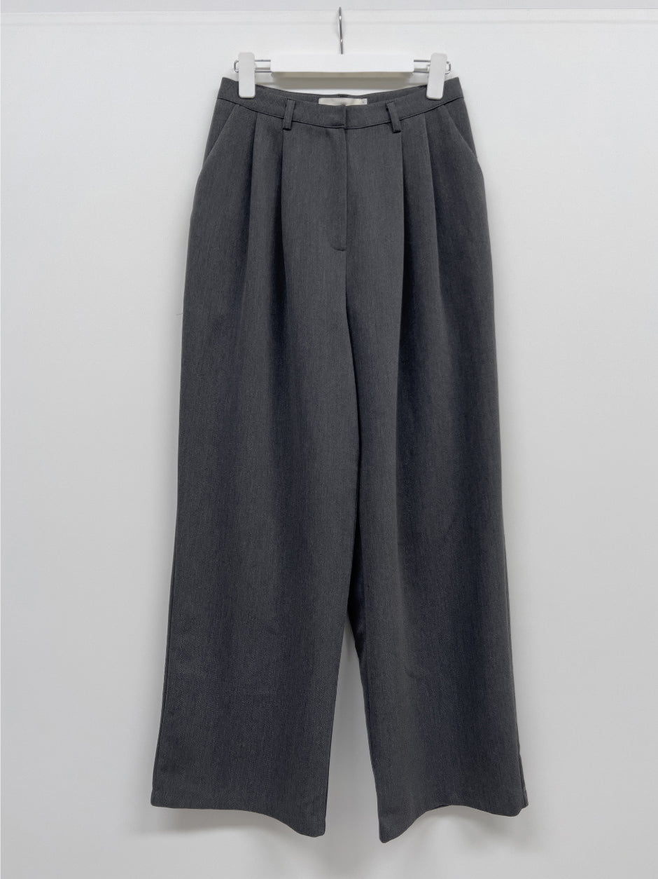 【INCHANT ME】Two-Tuck Basic Wide Slacks INCHANT ME(インチャントミー) - ケンディルツータックワイド