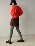 Alpaca Wool Boat Neck Crop Knit