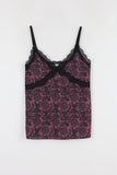 Rose velvet bustier sleeveless