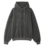 [unisex] Numbering Pigment Overfit Hood T-shirt