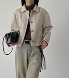 [handmade] Lovin Collar Wool Handmade Short Jacket