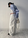 Striped Strap Long Shirt