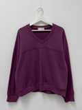 Greek V-neck Loose Fit Sweatshirt