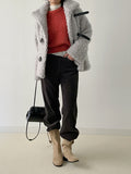 Mohair Mix Wool Crop Knit