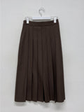 Mirror Low Pleats Long Skirt