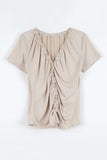 Medi lace button tee