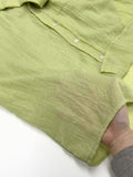 [Unisex] Fomi Linen Check Over Fit Shirt