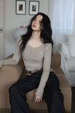 Mohair crop knit top