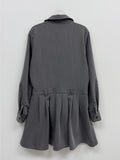 Easel Collar Pleated Mini One Piece