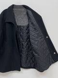 [wool100%] Raglan Boucle Collar Half Coat