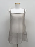 One Button See-through Layered Bustier