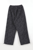Fleece leopard banding pants