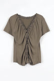 Medi lace button tee