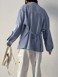 Striped Strap Long Shirt