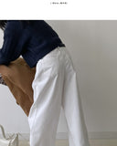 Seyu Two-Tuck Peach Cotton Wide Pants