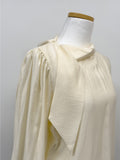 Charming Tie Puff Blouse