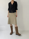 Pearl off-shoulder half T-shirt