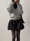 Deep V-Neck Loose Fit Knit