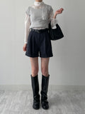 Spring Roll Up Cotton Shorts