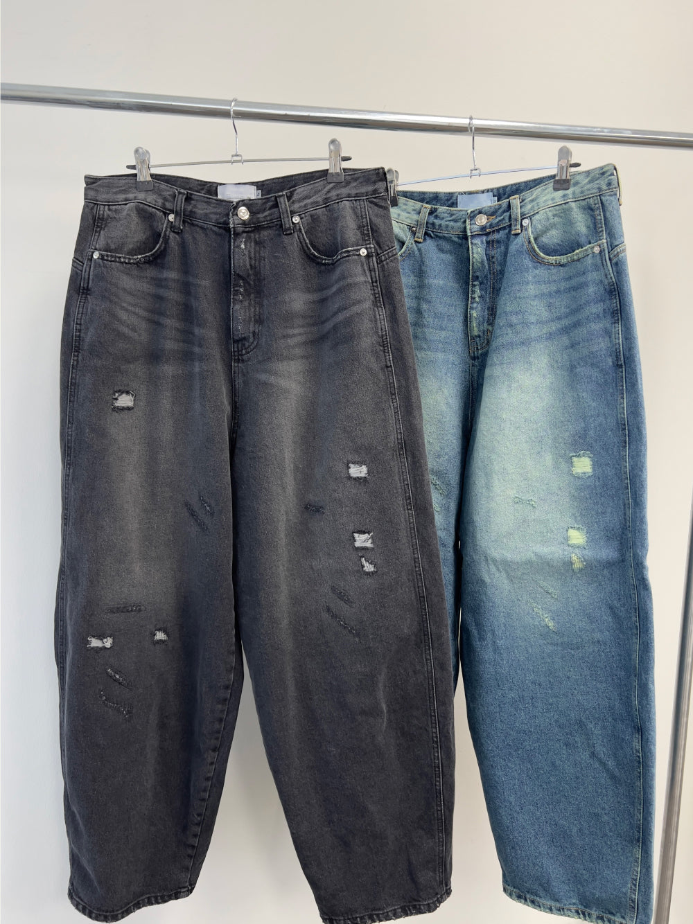 【KOOLOSET】Torck wide baggy denim KOOLOSET (クロゼット) - トルクワイドバギーデニムパンツ