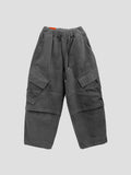 Peach Cotton Diagonal Cargo Balloon Pants