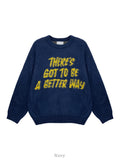 Soft Brush Lettering Round Knit