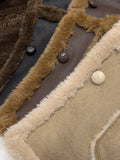 Mink reversible half mustang jacket