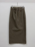 Shear Wool H-line Long Skirt