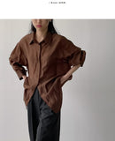 Rosie Tencel See-Through Loose Fit Blouse