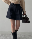 Spring Roll Up Cotton Shorts