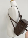 Crack Leather Mini Backpack