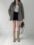 Basic short wide pants