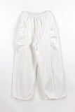 Side puff brushed pants