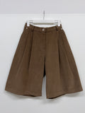 Pinot Corduroy Pintuck Bermuda Pants