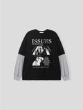 ISSUES Layered Over Long Sleeve Tee